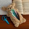 Puppy Pencil Pouch Cute Soft Plush School Stationery Large Capacity Pencil Pouch Student Stationery