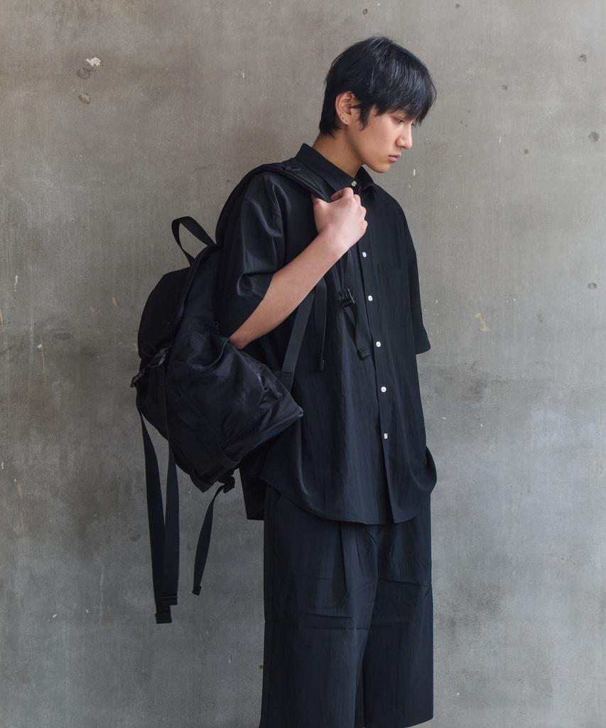 Piari Nylon Utility Cargo Backpack (Black)