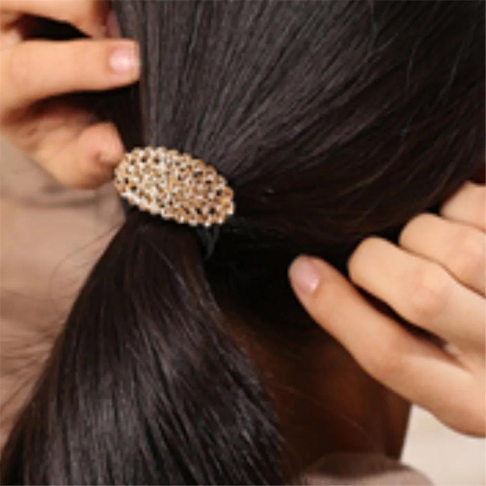 Cubic hair tie elastic band black elastic hair tie cubic elastic bracelet