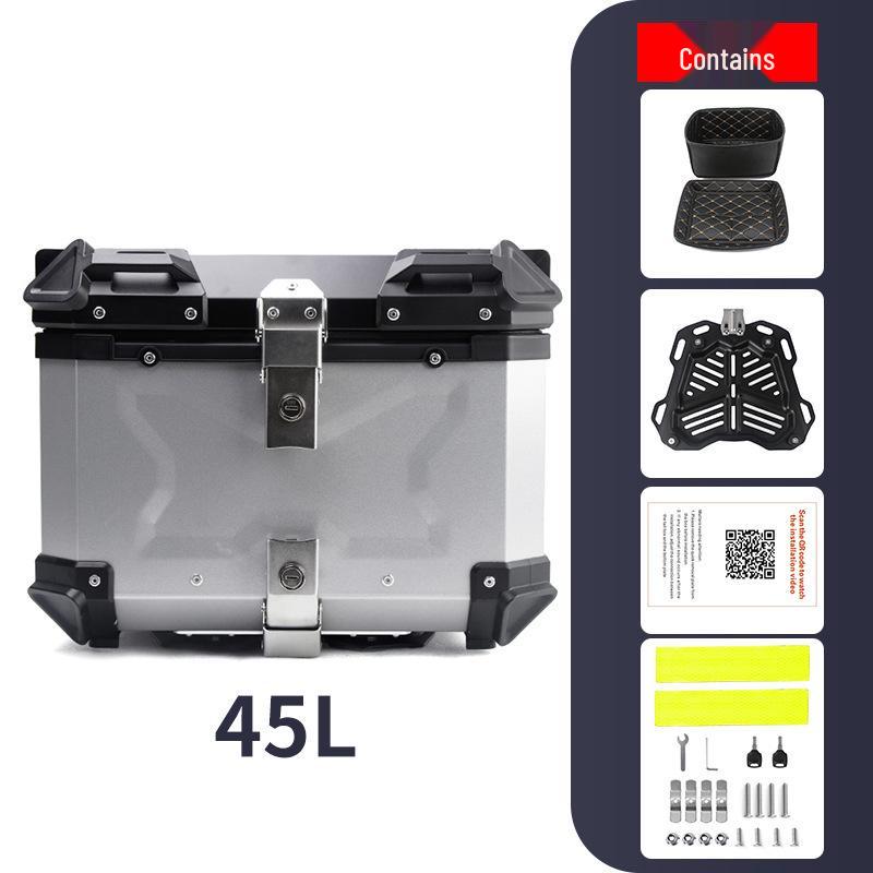 Quick Release Aluminum Motorcycle Tail Box - Available In 28L To 100L Capacities
