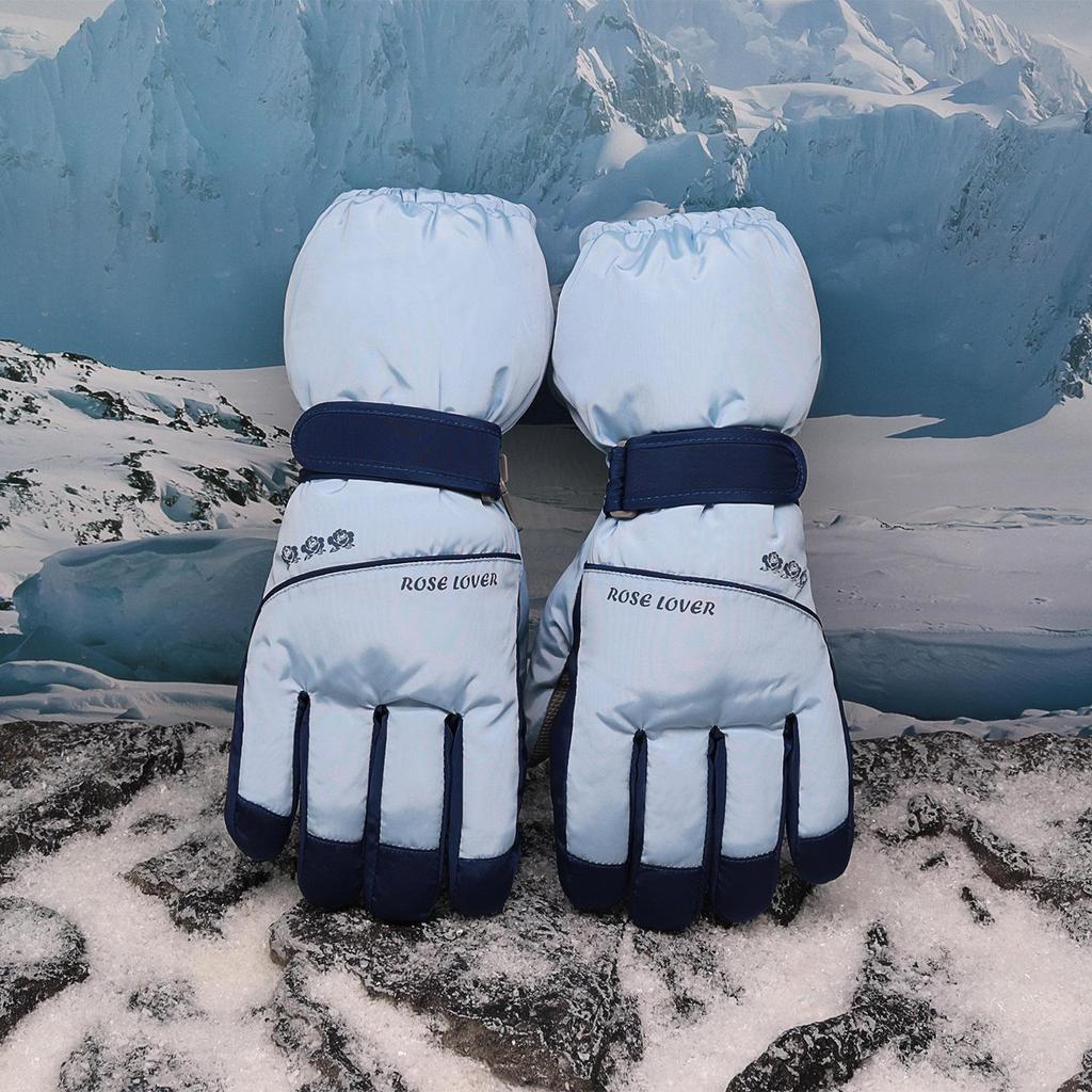 Damen Winter-Skihandschuhe: Gemütlich, Winddicht, Wasserdicht, Touchscreen-kompatibel für das Radfahren im Freien