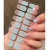 Naakt Semi-uitgeharde Gel Nail Wraps Sticker Langdurige Uv Led Lamp Franse Nagel Decal Omber Nagel Waterdicht Semi-uitgehard Sticke 16tips