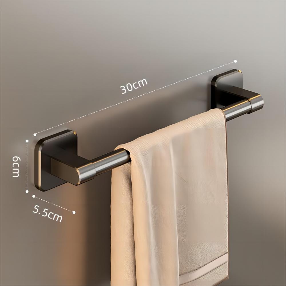 Handtuchhalter für Zuhause Badezimmer Perforierter Saugnapf, Wandmontiertes Aufbewahrungsregal Toilettenaufbewahrung, Badezimmerhandtuchstange