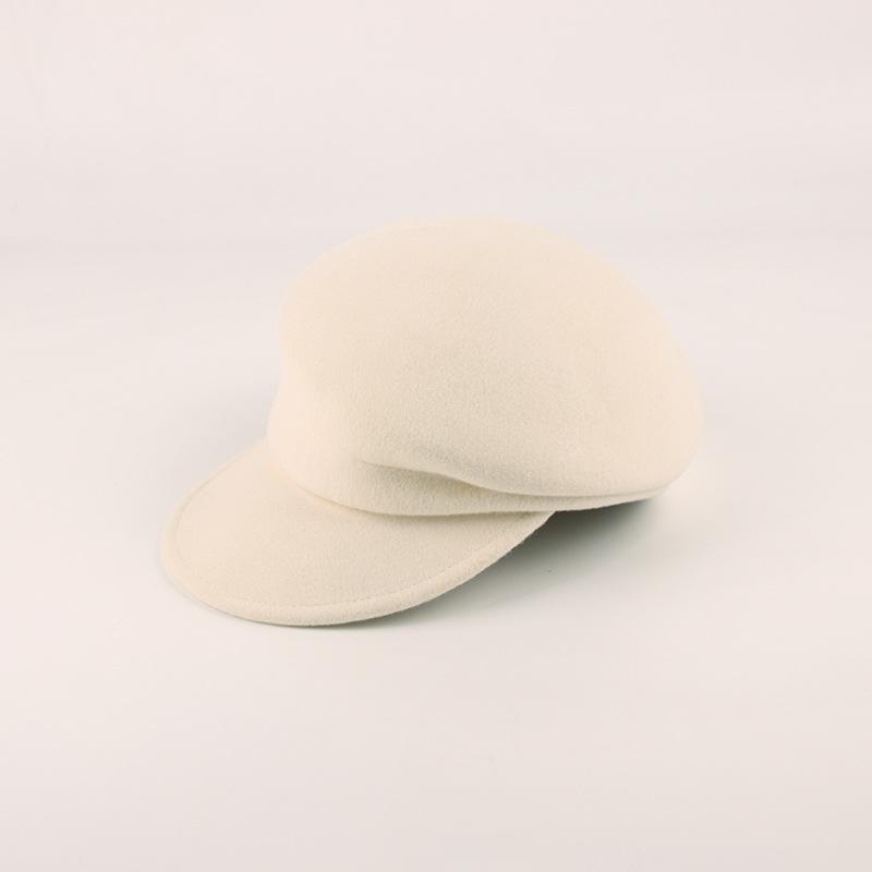 Autumn and Winter Wool Women's Retro Casual Internet Celebrity Cap Equestrian Hat Fashion Felt Hat