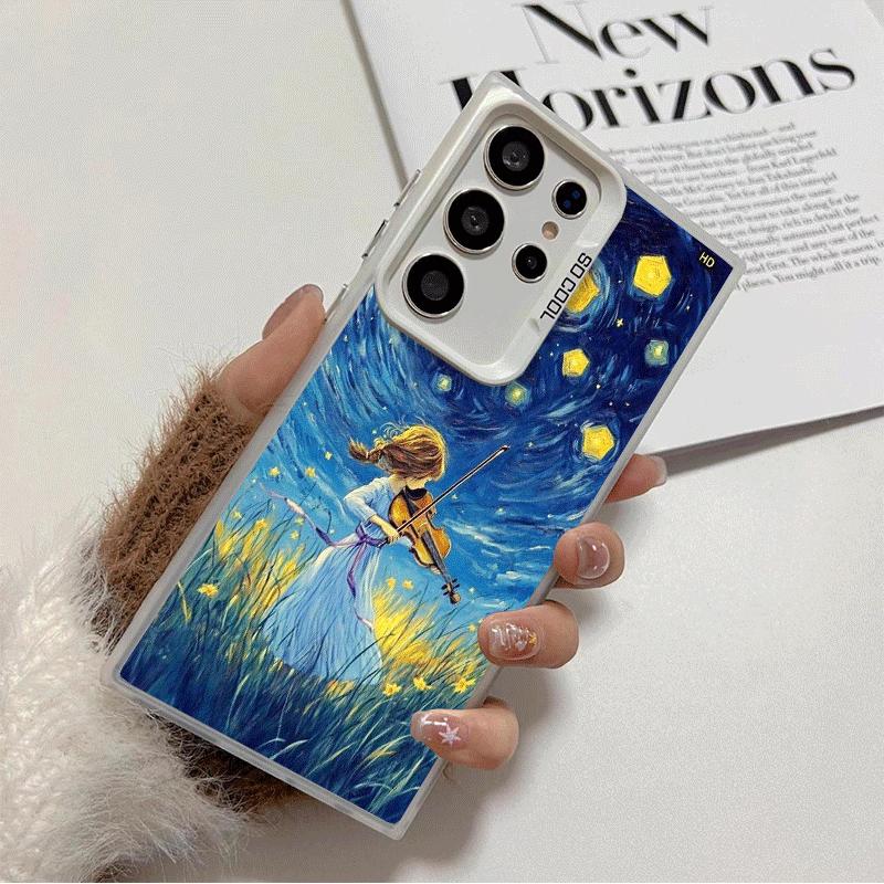 

Мягкий чехол для телефона с рисунком скрипичной музыки для Samsung Galaxy S24 S25 FE S26 Edge S23 Ultra S22 Plus S21 + Ударопрочный чехол Задняя крышка Samsung S21 FE