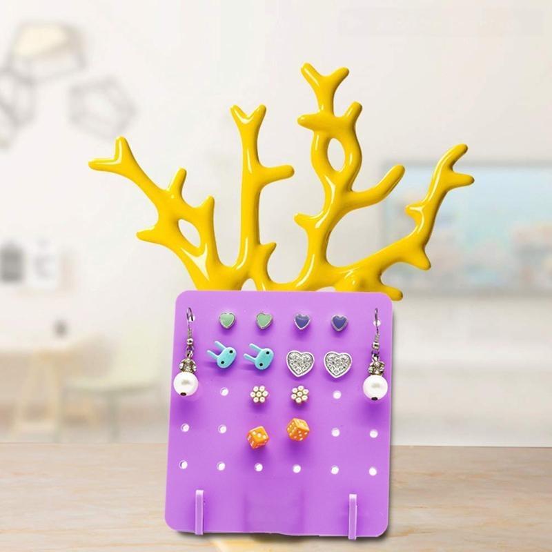 A52E Earrings Organizers 30 Holes Holder Jewelry Display Stands Shelf