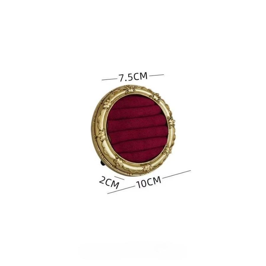 1PC Gold Frame Velvet Jewelry Display Tray Ring Earring Holder Wedding Gift Home Storage Elegant Anti-scratch Velvet Lining