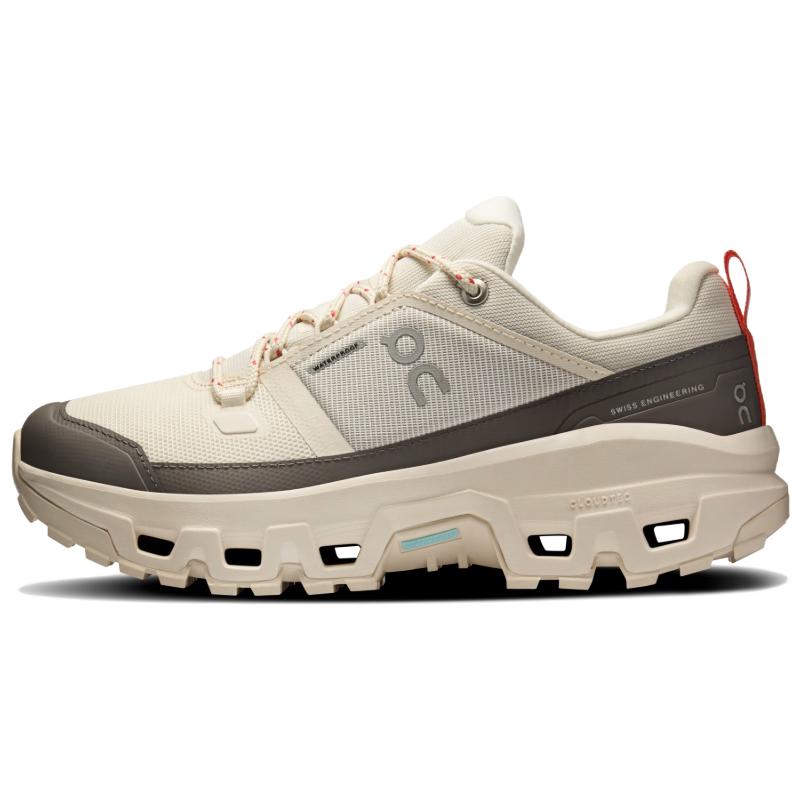 On Cloudrock Comfortable Versatile Waterproof Lightweight Low-Top Hiking Shoes Women Hiking Shoes Beige 3WF10143334