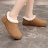 Fleece-Tasche Ferse Damenschuhe Neue Winterschuhe Ein Pedal Flauschige Schuhe Schuhe