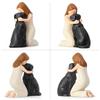 A25F-Figure Statue Amore Mio Cane, Angeli Cane Amicizia Ricordo Regali, Figure Scolpite Dipinte a Mano Per Amanti dei Cani