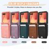 Leather Wallet Card Holder Case for Samsung Galaxy Z Flip 7 FE 6 5 4 3 ZFlip Flip6 Flip5 Flip4 Flip3 Crossbody Lanyard Bag Cover