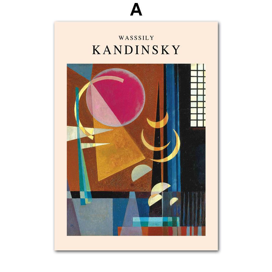 Farbe Wild Abstrakte Poster Geometrie Kandinsky Retro Kunstdruck Leinwand Nordic Wohnzimmer Hotel Dekoration Bild