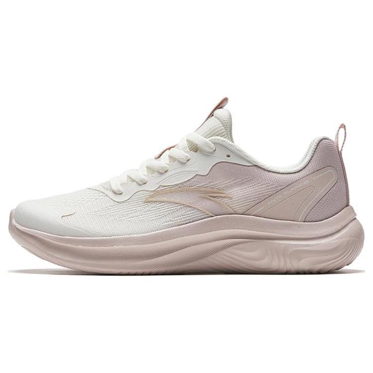 New Anta Lingyun Anti Slip Wear Resistant Low Top Running Shoes Women's Ivory White Powder 922335550-2