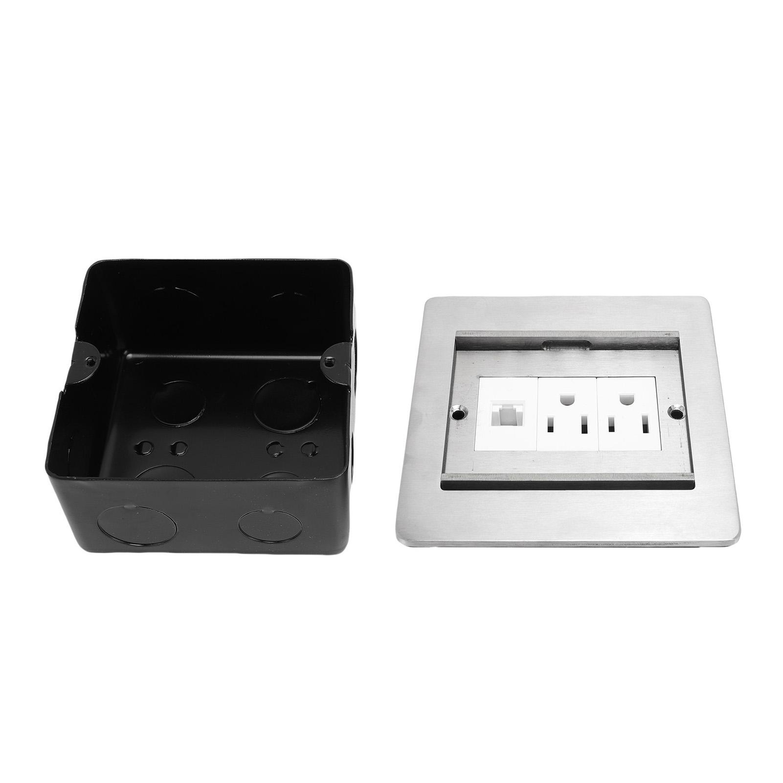 

Встраиваемая напольная розетка 2 X 3-контактная и порт LAN, раздвижная крышка, встраиваемая напольная розетка для кухни, гостиной, офиса