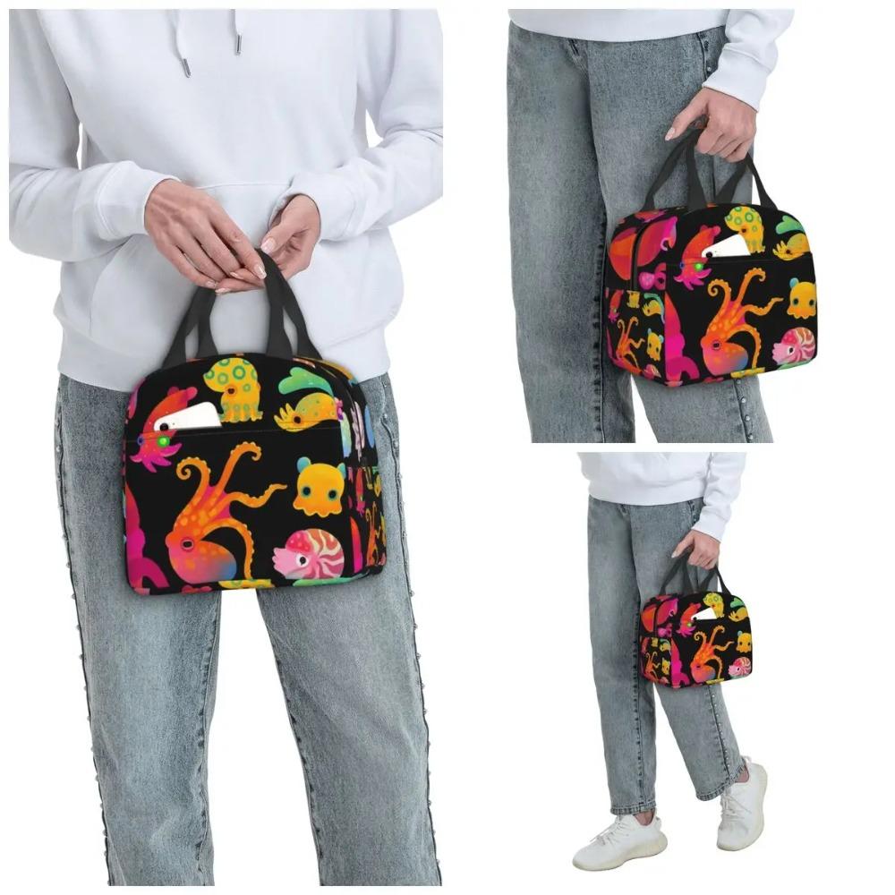 Cephalopod Insulated Lunch Bag for Women Office Cooler Thermal Food Box Tote Leakproof Lunch Boxes Container
