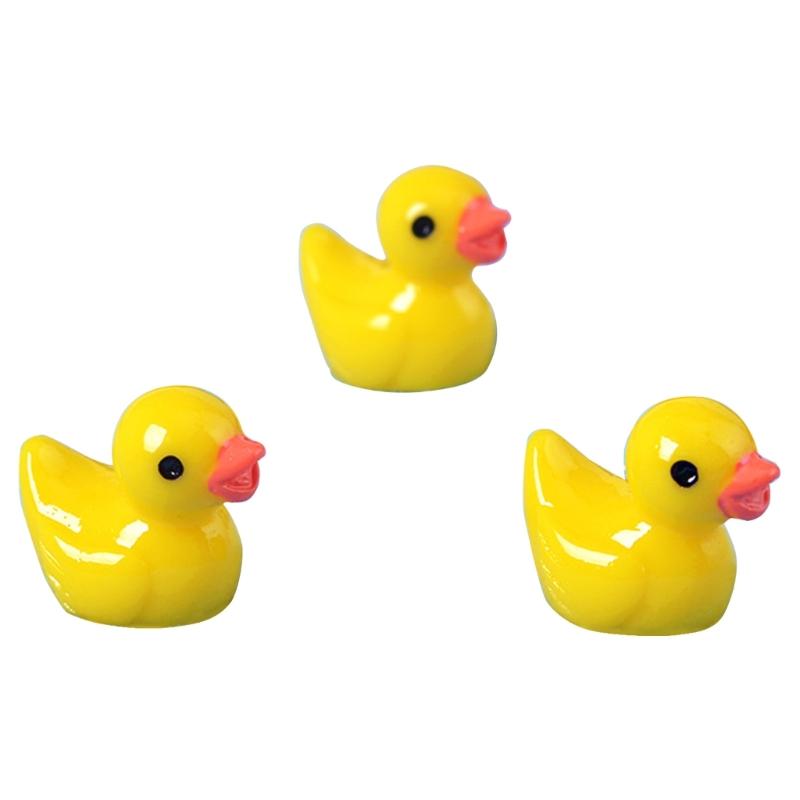 50 Stück Bunte Mini-Harz-Enten Mini-Figuren für Landschaft Mini-Enten Mikro-Feen Gartenlandschaft Puppenhaus Dekorationen
