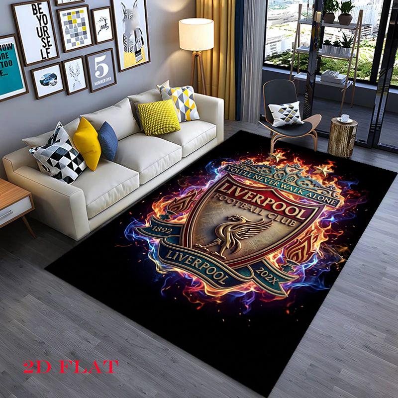 Vintage Liverpool Football Club Emblem Carpet Doormat Printing Office Chair Cushion Art Protective Pad