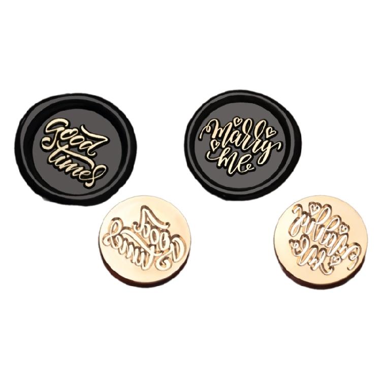 Envelope Emboss Wax Seal Stamp Head Removable Sealing Brasses Stamp Head Gift