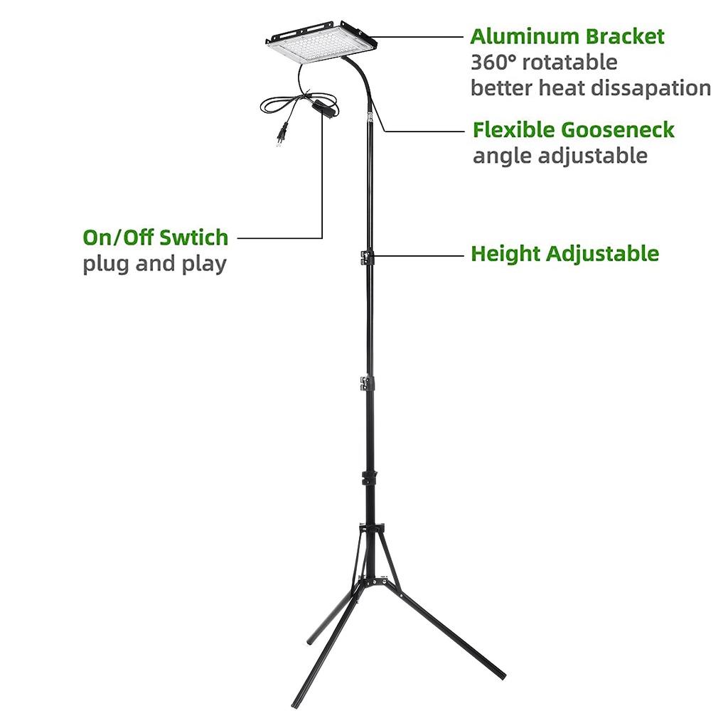 50W Phyto Lamp Full Spectrum for Greenhouse Hydroponic Plants Growing Lamp Standing for Seedlings LED Grow Light