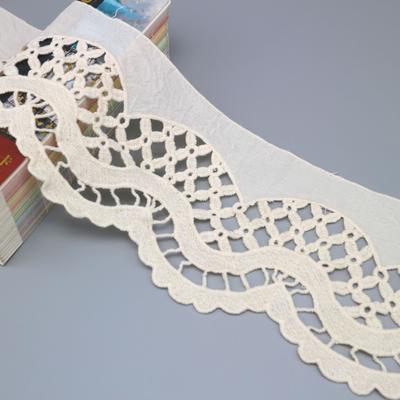 Cotton Lace, Barcode Hollow Embroidery Lace Belt, Barcode Clothing Fashion Soft Decoration Lace Accessories