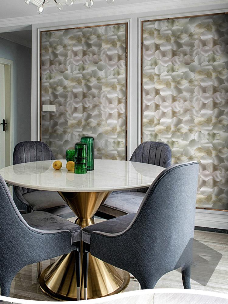 Shell Shape Metal Mosaic Tile Luxury Peel and Stick Self Adhesive Wall Tile for Entrance Hallway Backsplash Art Wall Decor