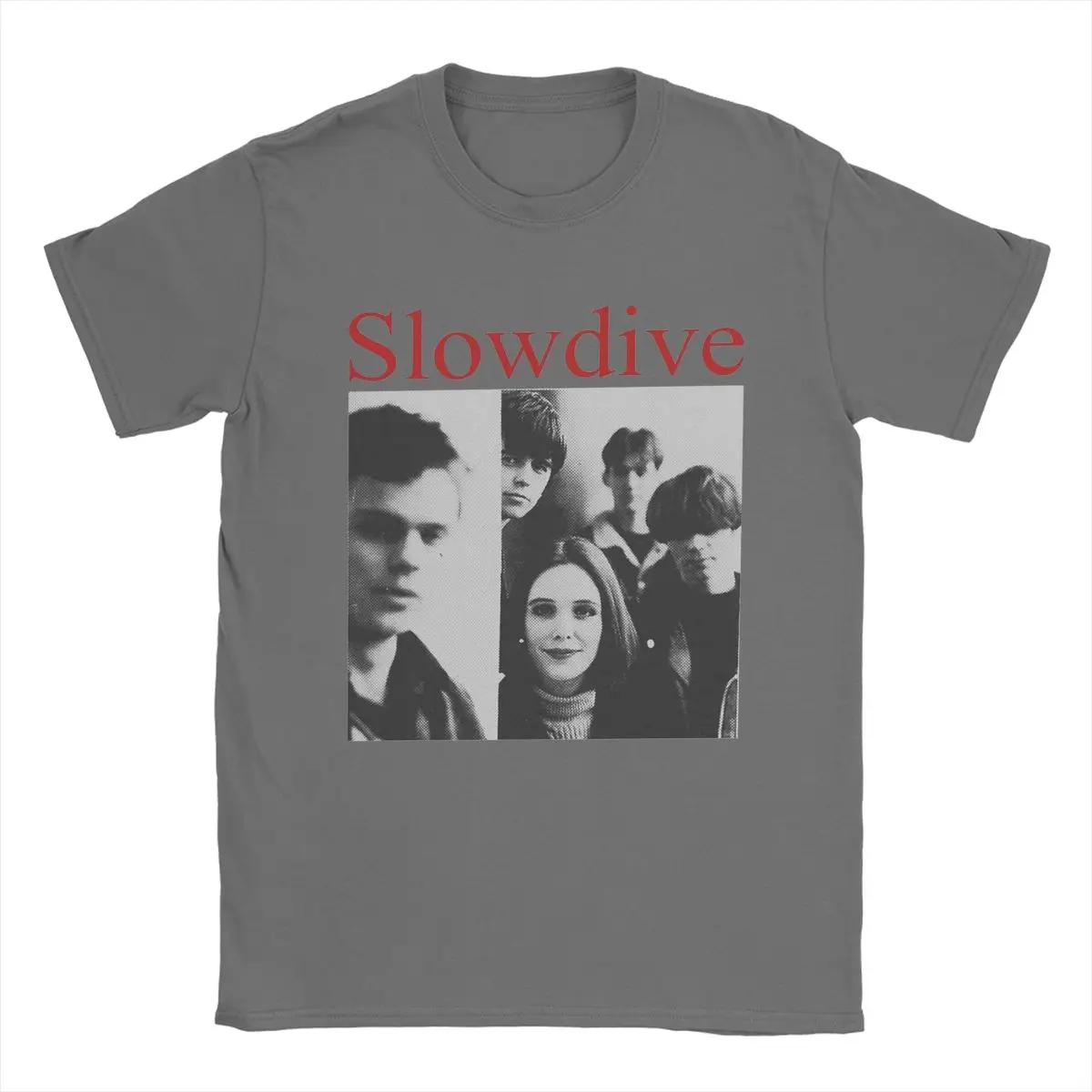 

Футболка Slowdive 90s для мужчин, 100% хлопок, повседневные футболки с круглым вырезом, футболки с коротким рукавом, одежда в подарок XL темно серый
