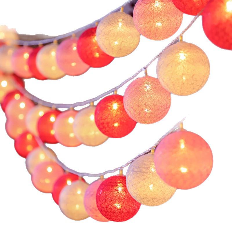 Starry LED Cotton Ball Lights: Atmospheric Outdoor Camping & Birthday Room Decor