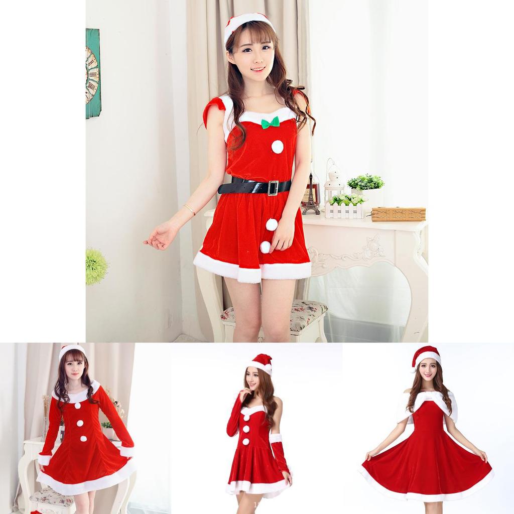 Classic Women Santa Claus Christmas Costume Timeless Design For Holiday Celebrations