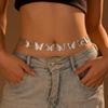 Y2K Millennium Spicy Girl Silver Butterfly Metal Waist Chain for Women