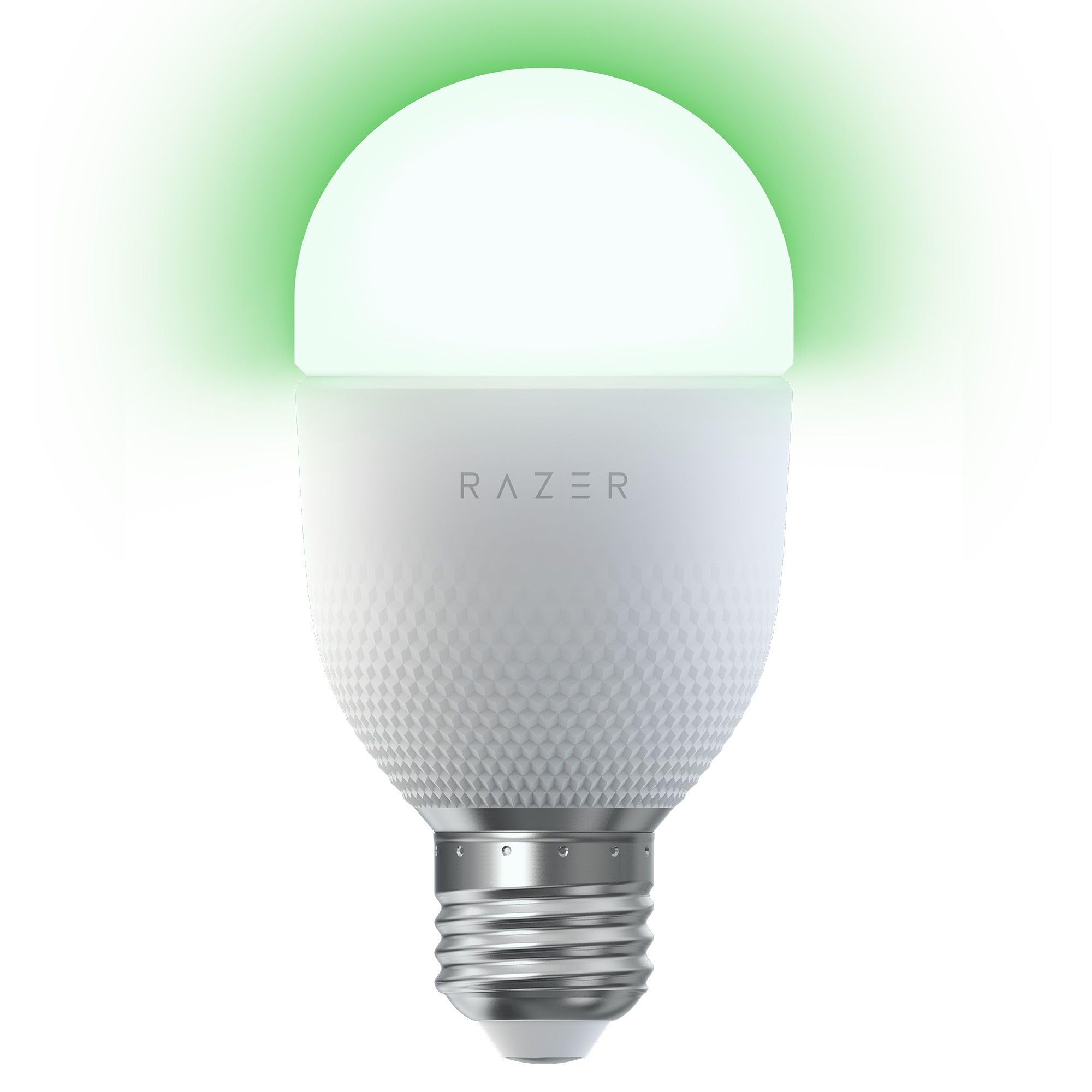 

Razer Aether Light Bulb E26 LED Gaming Room Light Bulb. Customizable brightness and color via smartphone or voice assistant. Supports 16.8 million
