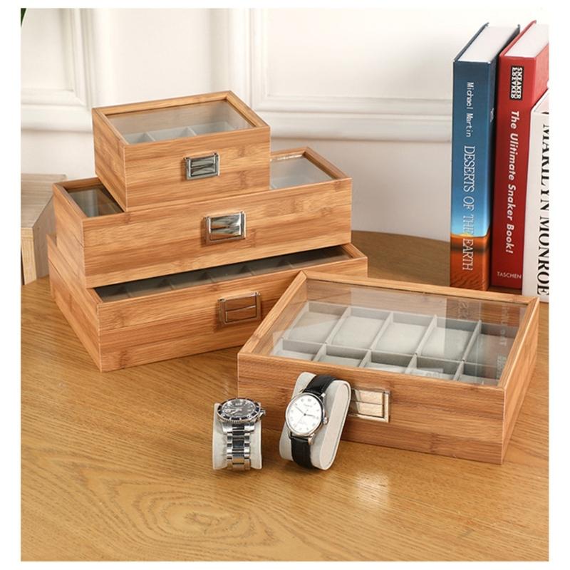 Wood Watch Case Watch Storage Box Stylish Watch Container Practical Watch Holder Watch Organizer Wood Material for Watch
