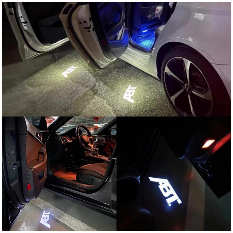 For Audi 8P Led Emblem Car Door Laser Logo Light Projector for Audi ABT A6 S5 S4 A8 A4 A1 A3  TT RS4 RS3 6 R8 A5 A7 Q3 Q5 Q7 Welcome Lights