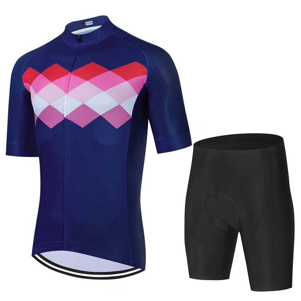 Summer Men's Breathable Sweat Short Sleeve Cycling Top Road Mountain Bike 2026 Summer Breathable Cycling Suit Set