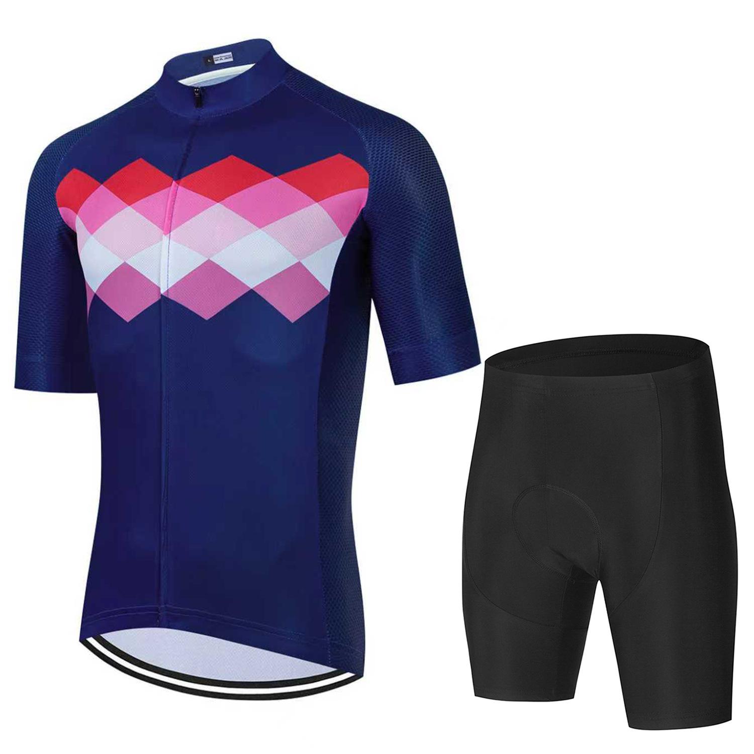 

Summer Men s Breathable Sweat Short Sleeve Cycling Top Road Mountain Bike Cycling Suit Set 2026 Summer Breathable Cycling Suit Set asian size - 4xl