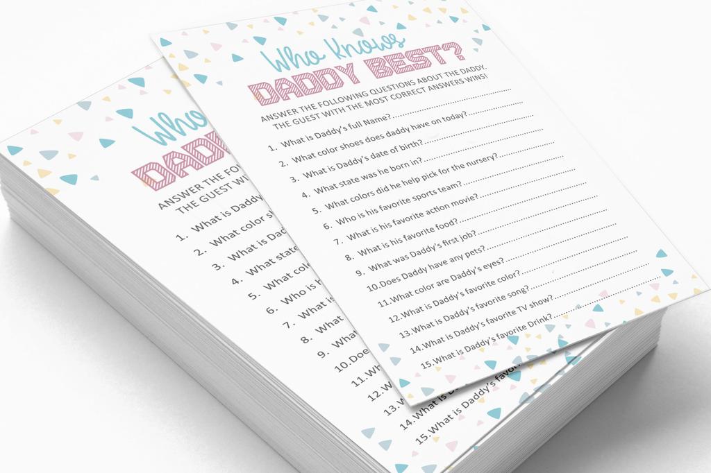 Inkdotpot Gender Reveal Baby Shower Game Set Of 50 BabyA  AlphabetA  ABCA  Game Ita    s A Boy Ita    s A Girl Party