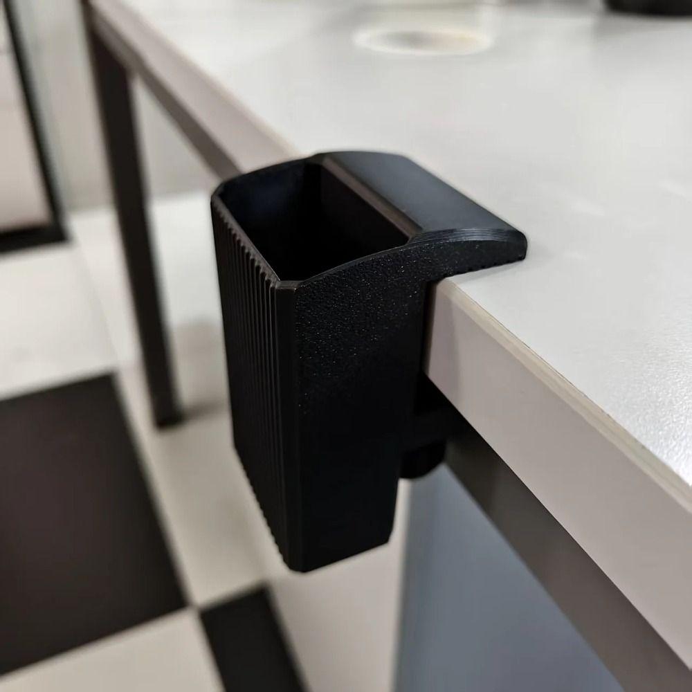 10-35mm Wide Clamping Desk Edge Pen Holder Detachable Clamp Pen Cup with Clip Home Organization