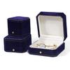 Velvet Octagonal Jewelry Box for Rings, Necklaces, Bangles, and Bracelets
