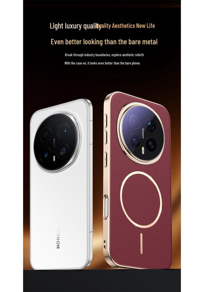 Kompatible Honor Magic8/Magic8 Pro Magnetische Adsorptions-Handyhülle mit Linsenfolie für Geschäftsleute