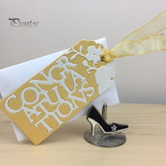 Gift Tag Label Metal Cutting Dies DIY Scrapbook Paper Card Photo Decor Stencil