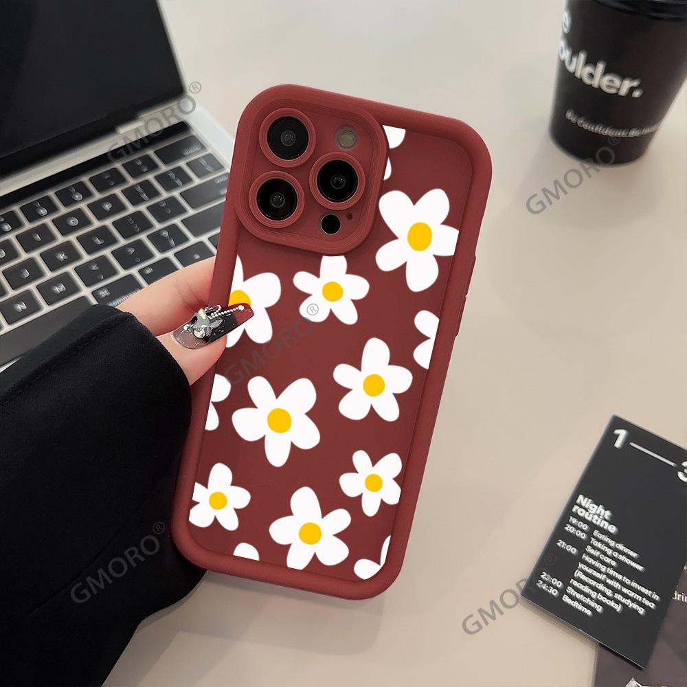 South East Asia Full Screen Black Flower Mobile Phone Case iPhone17 Girls High Value Apple 16pm Silicone Case