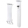Karl Lagerfeld Pasek Klawmslcnh Apple Watch 38/40/41Mm Biały/White Strap 3D Rubber Choupette Heads