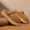 2025 New Baotou Half Drag Casual Comfortable Breathable Solid Color Fashion Flat Heel Versatile Daily Men's Slippers