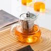High-Quality Borosilicate Glass Tea Set: 5-Piece Heat-Resistant Kit with Tea Infuser and Separate Flower Tea Filter for Home Use.