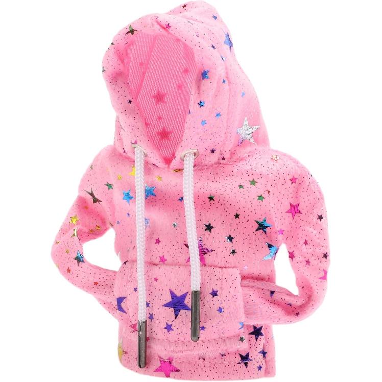 

Universal Shift Knob Cover Reflective Stars Pattern Gearstick Hoodie Shifter Lever Knob Hoodie for Car RV Truck SUV Fabric Pink розовый