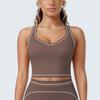 New contrasting color tight high elastic breathable yoga suit six-piece sports running fitness yoga suit women