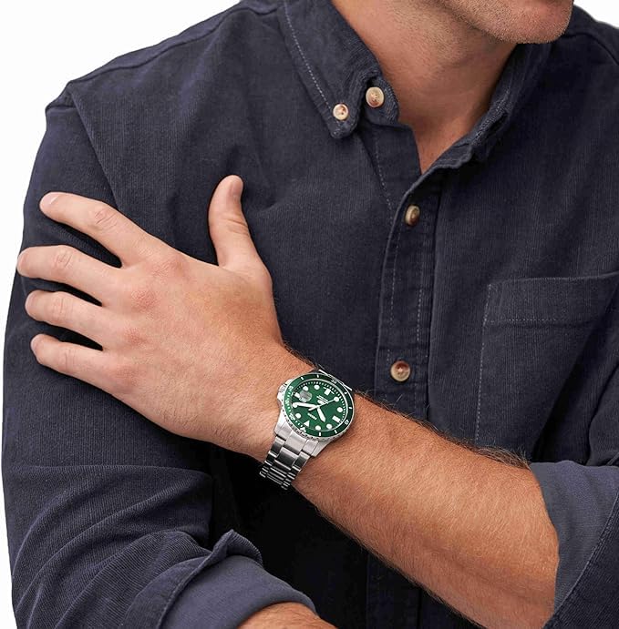 Fossil Blue Dive Three Hand Date Stainless Steel Watch