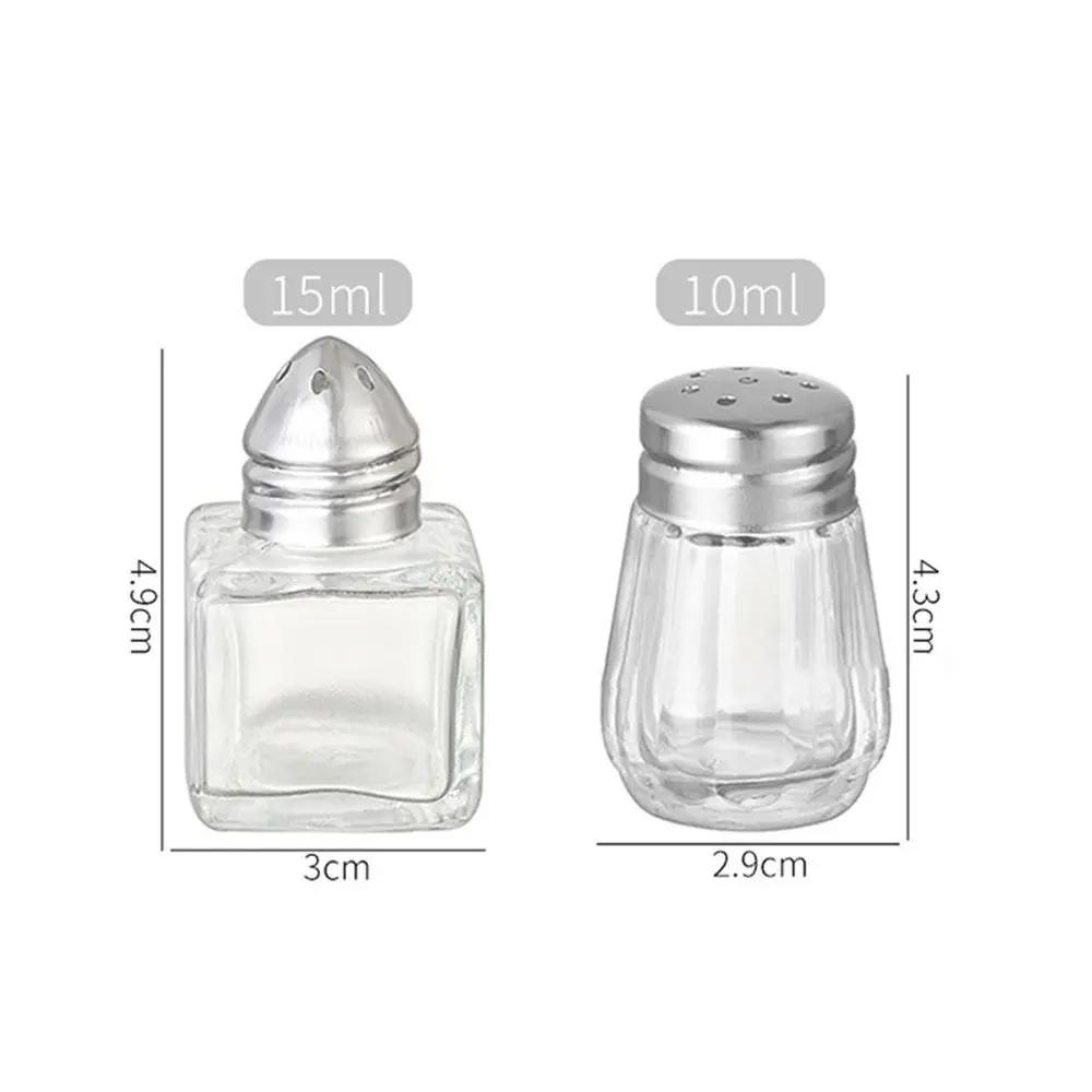 10/15ML Mini Seasoning Bottle with Lid Transparent Glass Spice Jars Kitchen Cooking Tool Storage Container Storage Bottle