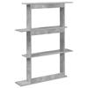 Wall Mounted Shelf Unit Gray 100 x 20 x 126 cm Engineered Wood