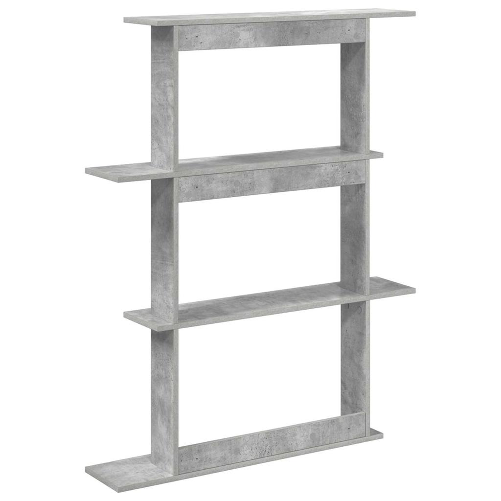 Wall Mounted Shelf Unit Gray 100 x 20 x 126 cm Engineered Wood