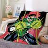 1pc Green Lantern Ring Blanket Lightweight Flannel Throw For Sofa, Bed, Travel, Camping, Livingroom, Office, Couch, Chair, And Bed